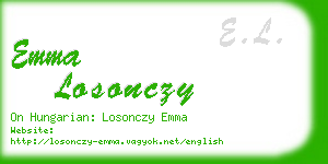 emma losonczy business card